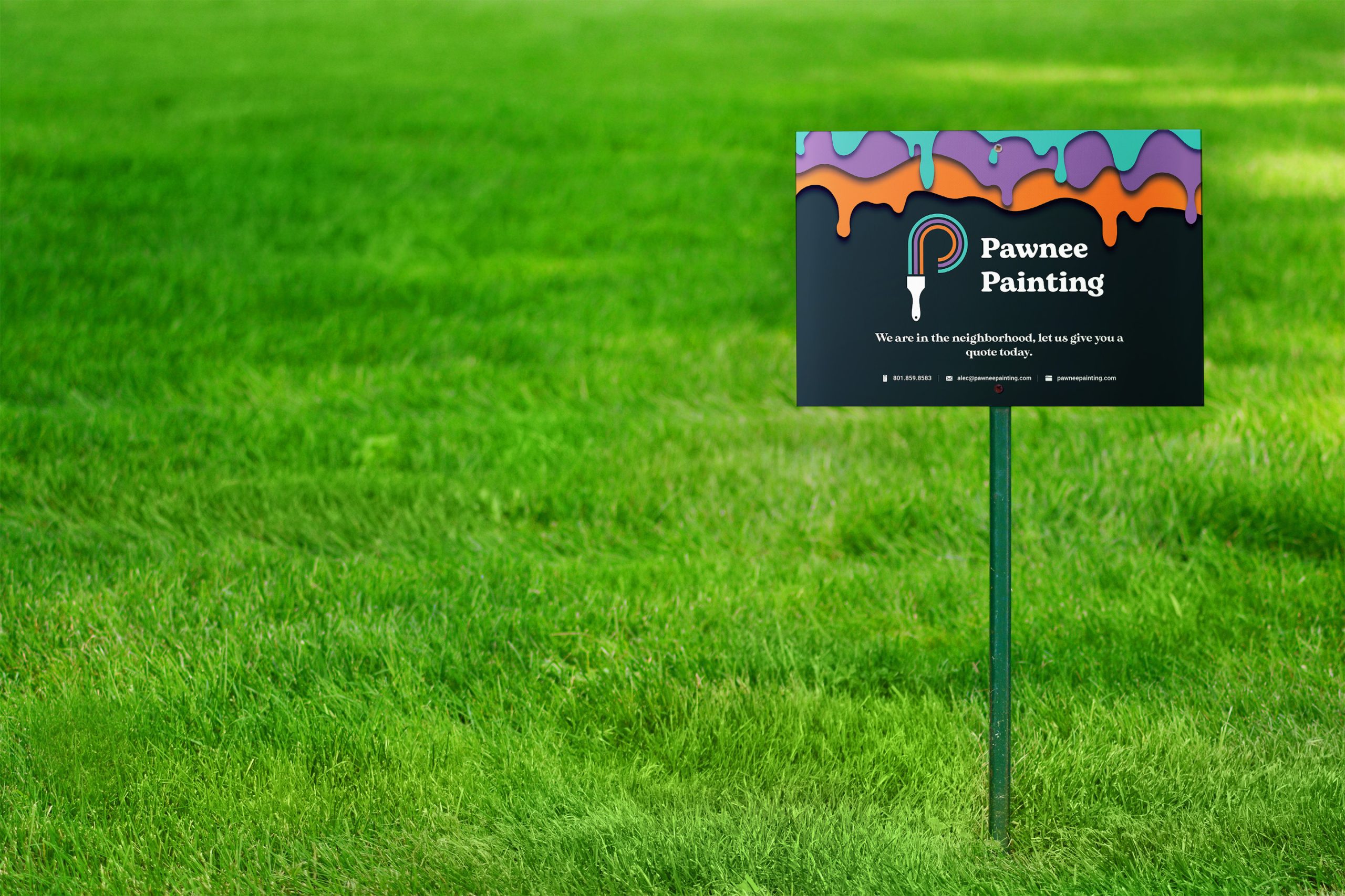Pawnee Painting Lawnsign