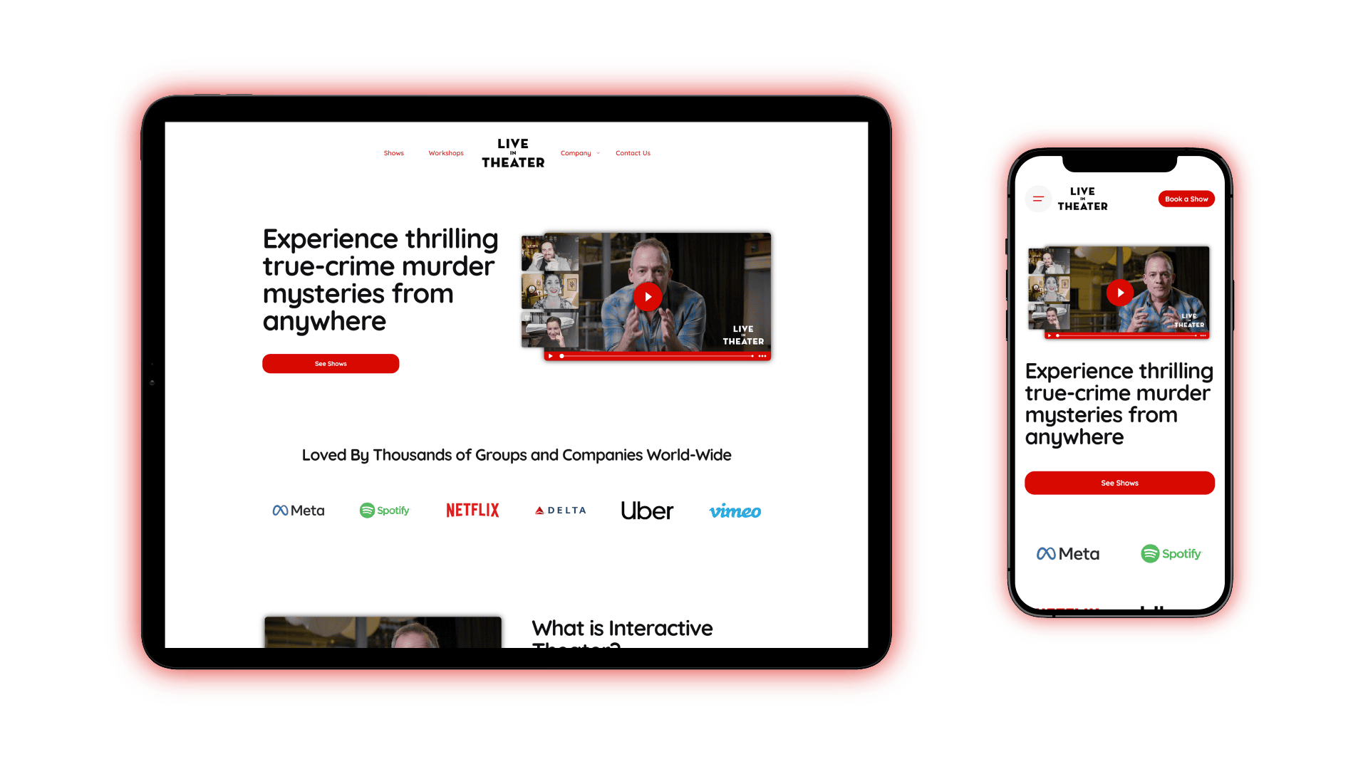 iPad and iPhone - Home page V2